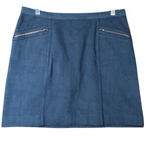 Banana Republic Womens Skirt Mini Cotton Blend Back Zip Stretch 8